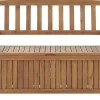 Gartenbank Akazienholz Hellbraun 120 Cm Mit Stauraum Sovana