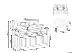 Gartenbank Akazienholz Hellbraun 120 Cm Mit Stauraum Sovana