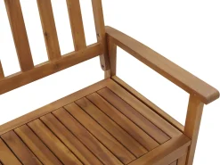Gartenbank Akazienholz Hellbraun 120 Cm Mit Stauraum Sovana