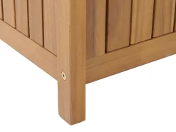 Gartenbank Akazienholz Hellbraun 120 Cm Mit Stauraum Sovana