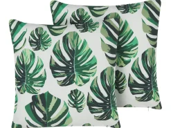Gartenkissen Blattermotiv Grun 45 X 45 Cm 2Er Set Pouliana