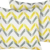 Gartenkissen Bunt 45 X 45 Cm Mit Zick Zack Muster 2Er Set Affile
