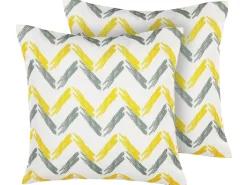 Gartenkissen Bunt 45 X 45 Cm Mit Zick Zack Muster 2Er Set Affile