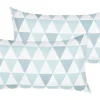 Gartenkissen Dreiecke Blau-Weiss 40 X 70 Cm 2Er Set Trifos