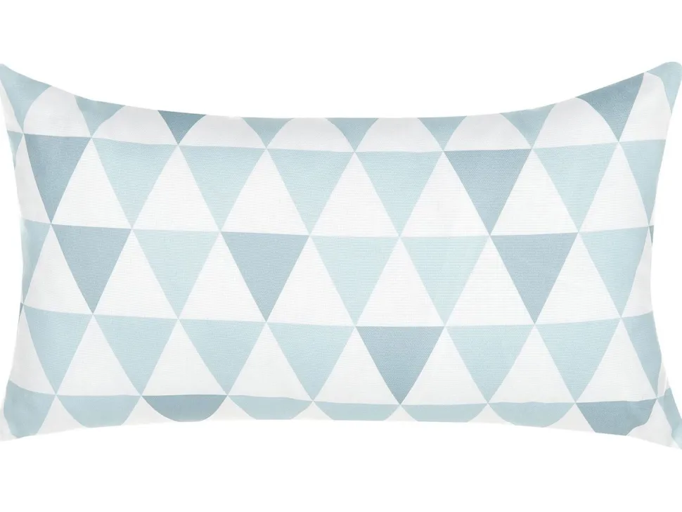 Gartenkissen Dreiecke Blau-Weiss 40 X 70 Cm 2Er Set Trifos