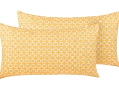 Gartenkissen Gelb Geometrisches Muster 40 X 70 Cm 2Er Set Astakos
