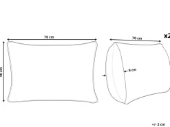 Gartenkissen Gelb Geometrisches Muster 40 X 70 Cm 2Er Set Astakos