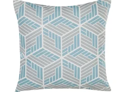 Gartenkissen Rautenmuster Grau-Blau 45 X 45 Cm 2Er Set Veggio