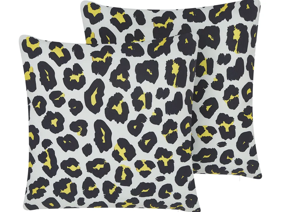 Gartenkissen Tierfell-Motiv Schwarz / Weis 45 X 45 Cm 2Er Set Karditsa