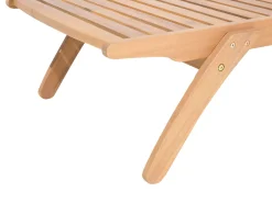Gartenliege Akazienholz Hellbraun Rollbar Cesana