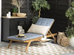 Gartenliege Akazienholz Hellbraun Rollbar Cesana