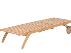 Gartenliege Akazienholz Hellbraun Rollbar Cesana