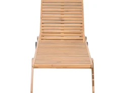 Gartenliege Akazienholz Hellbraun Rollbar Cesana