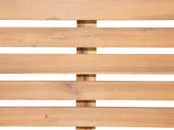 Gartenliege Akazienholz Hellbraun Rollbar Cesana