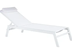 Gartenliege Aluminium Textilbespannung Weis Catania Ii