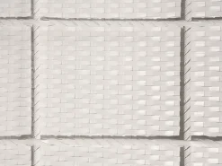 Gartenliege Rattan Weis Auflage Grau Vasto