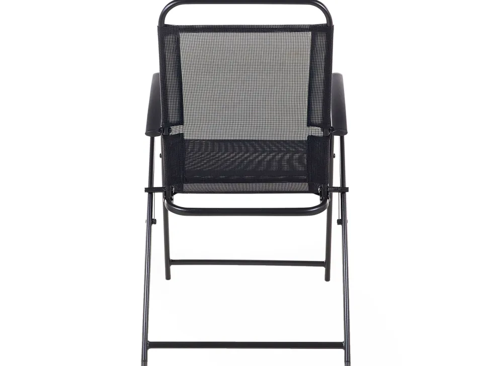 Gartenmöbel Set Stahl Schwarz 6-Sitzer Livo
