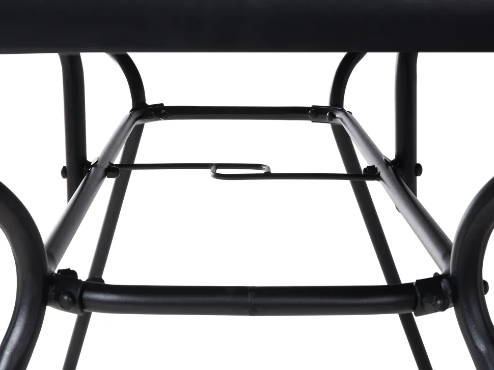 Gartenmöbel Set Stahl Schwarz 6-Sitzer Livo