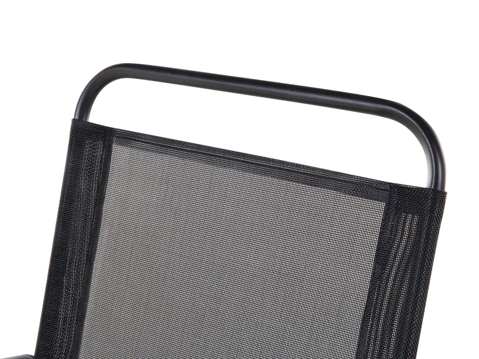 Gartenmöbel Set Stahl Schwarz 6-Sitzer Livo