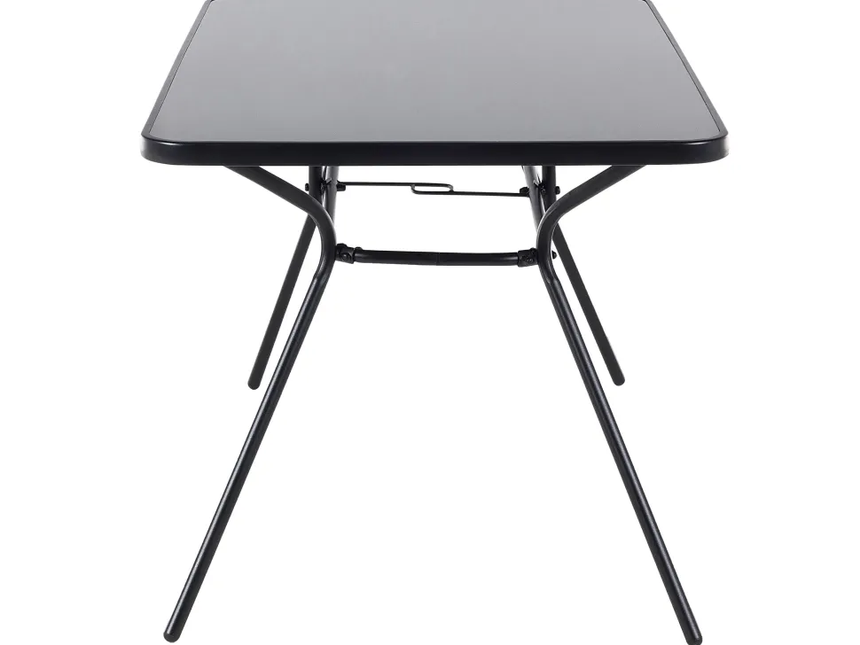 Gartenmöbel Set Stahl Schwarz 6-Sitzer Livo