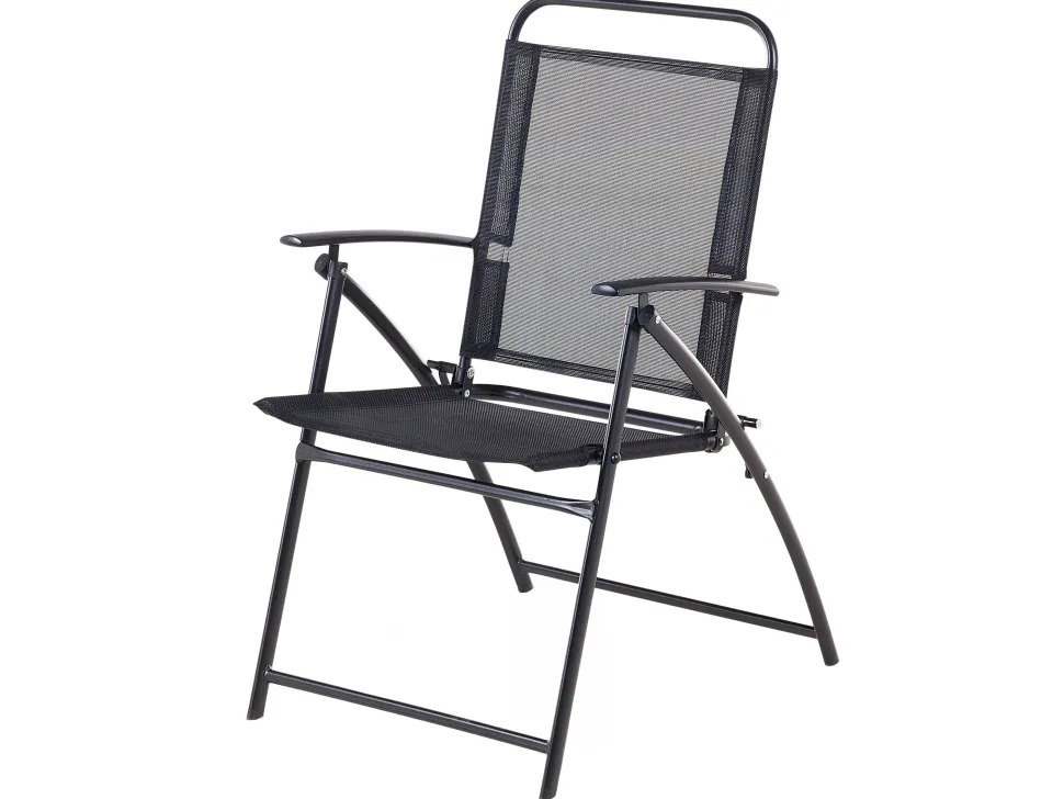 Gartenmöbel Set Stahl Schwarz 6-Sitzer Livo