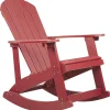 Garten-Schaukelstuhl Kunstholz Rot Adirondack