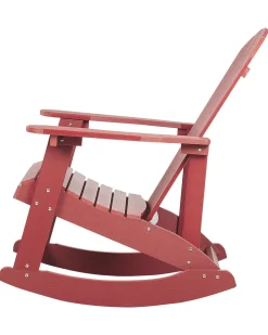 Garten-Schaukelstuhl Kunstholz Rot Adirondack