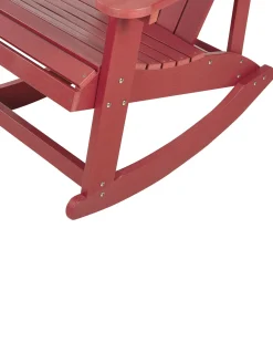 Garten-Schaukelstuhl Kunstholz Rot Adirondack