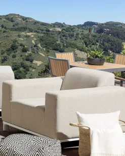 Gartensessel Beige / Weisses Gestell 2Er Set Rovigo