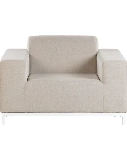 Gartensessel Beige / Weisses Gestell 2Er Set Rovigo
