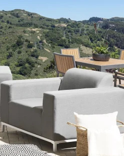 Gartensessel Grau / Weisses Gestell 2Er Set Rovigo