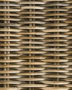 Gartensessel Mit Hocker Rattan Naturlich Auflagen Cremeweis Ribolla