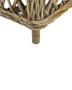 Gartensessel Mit Hocker Rattan Naturlich 2Er Set Auflagen Cremeweis Ribolla