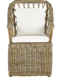Gartensessel Rattan Naturlich Auflagen Cremeweis Maros