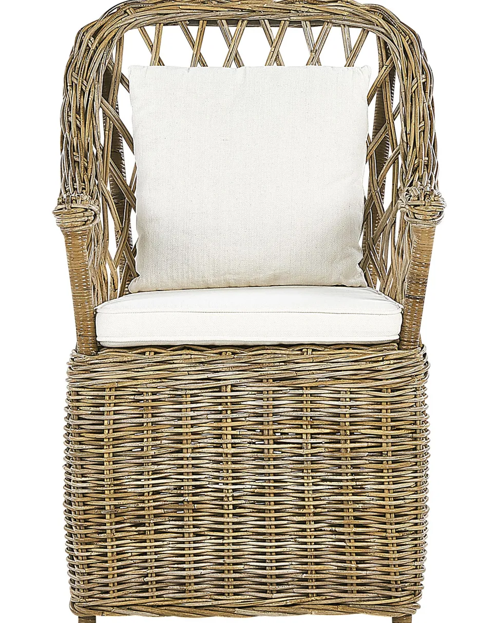 Gartensessel Rattan Naturlich Auflagen Cremeweis Maros