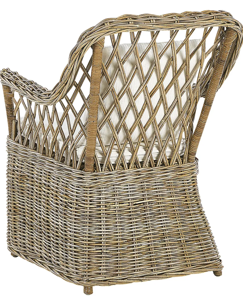 Gartensessel Rattan Naturlich Auflagen Cremeweis Maros