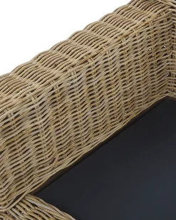 Gartensessel Rattan Naturlich 2Er Set Auflagen Cremeweis Ardea
