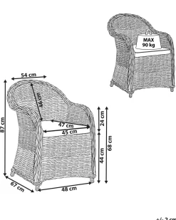 Gartensessel Rattan Naturlich Auflagen Cremeweis Susua