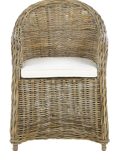 Gartensessel Rattan Naturlich Auflagen Cremeweis Susua