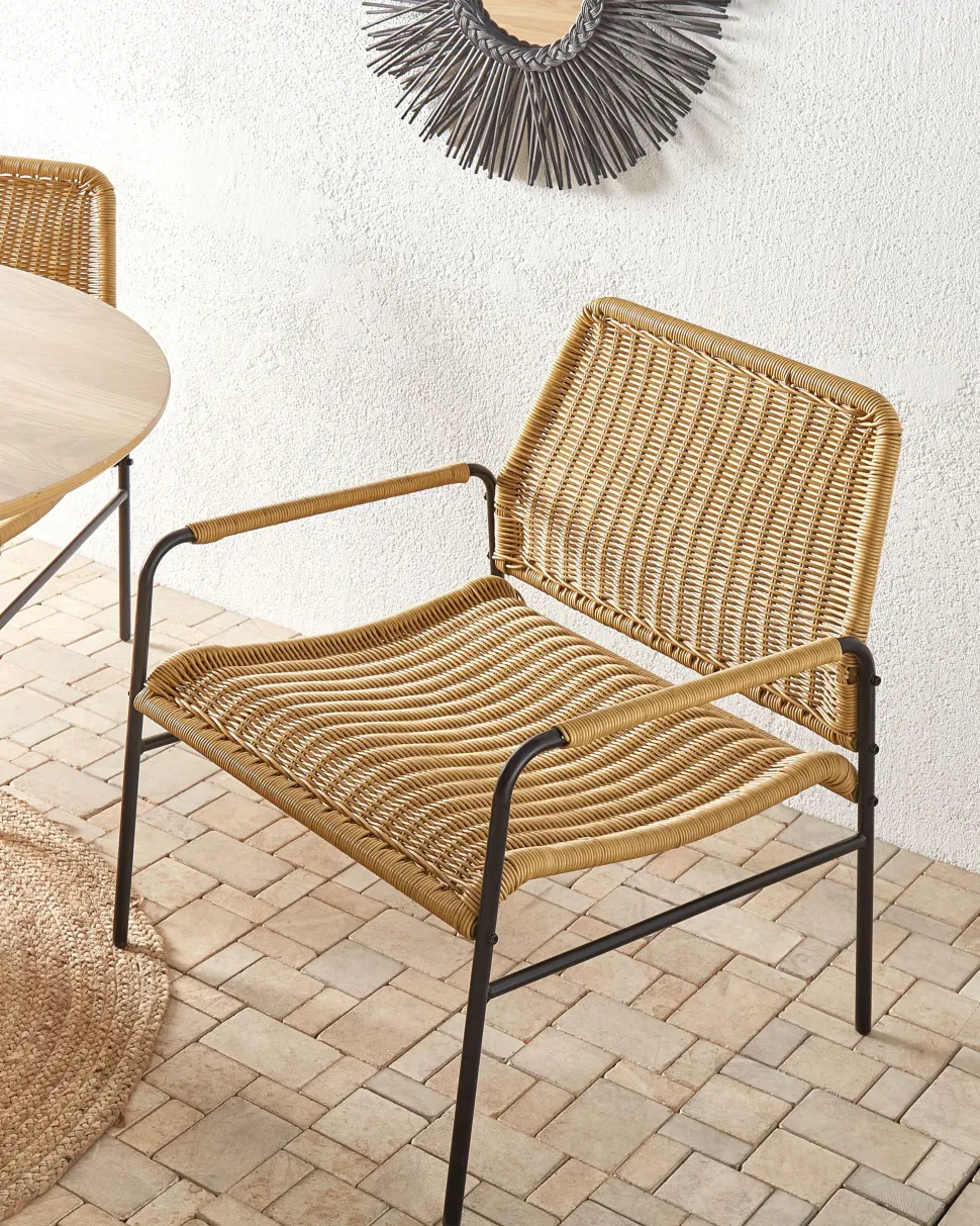 GartenStühle Aus Rattan 2Er Set Natur Prasimo