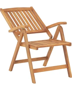 Gartenstuhl Akazienholz Hellbraun Verstellbar 6Er Set Java