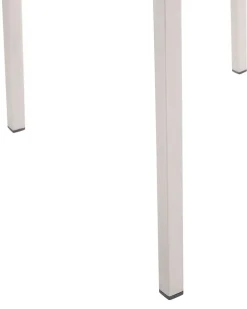 Gartenstuhl Beige 4Er Set Edelstahl Grosseto