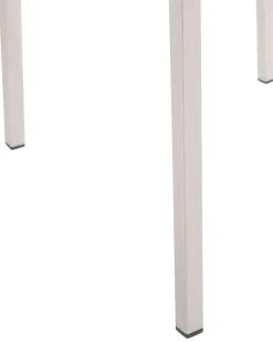 Gartenstuhl Beige 6Er Set Edelstahl Grosseto