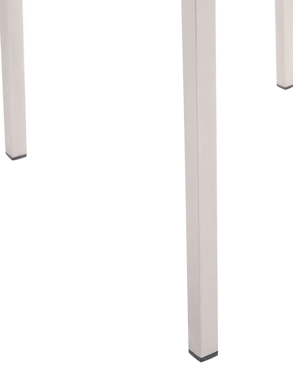 Gartenstuhl Beige 6Er Set Edelstahl Grosseto