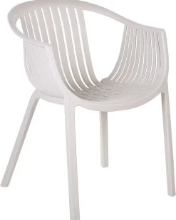 Gartenstuhl Kunststoff Beige 4Er Set Napoli
