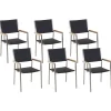 Gartenstuhl Rattan 6Er Set Edelstahl Grosseto