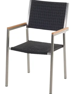 Gartenstuhl Rattan 2Er Set Edelstahl Grosseto