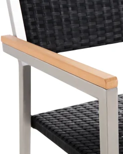 Gartenstuhl Rattan 2Er Set Edelstahl Grosseto