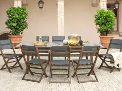 Gartentisch Akazienholz Dunkelbraun 180 / 240 X 100 Cm Ausziehbar Cesana