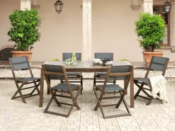 Gartentisch Akazienholz Dunkelbraun 180 / 240 X 100 Cm Ausziehbar Cesana